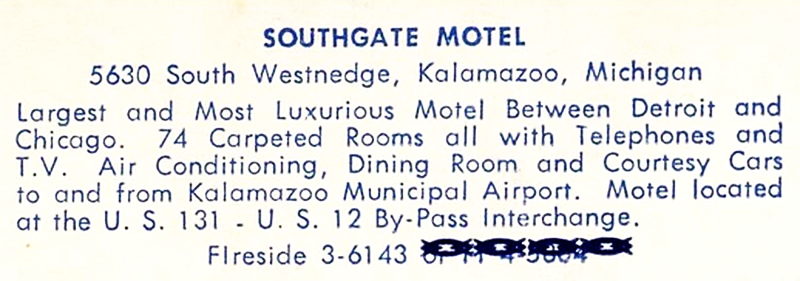 Southgate Motel - Old Postcard Photo